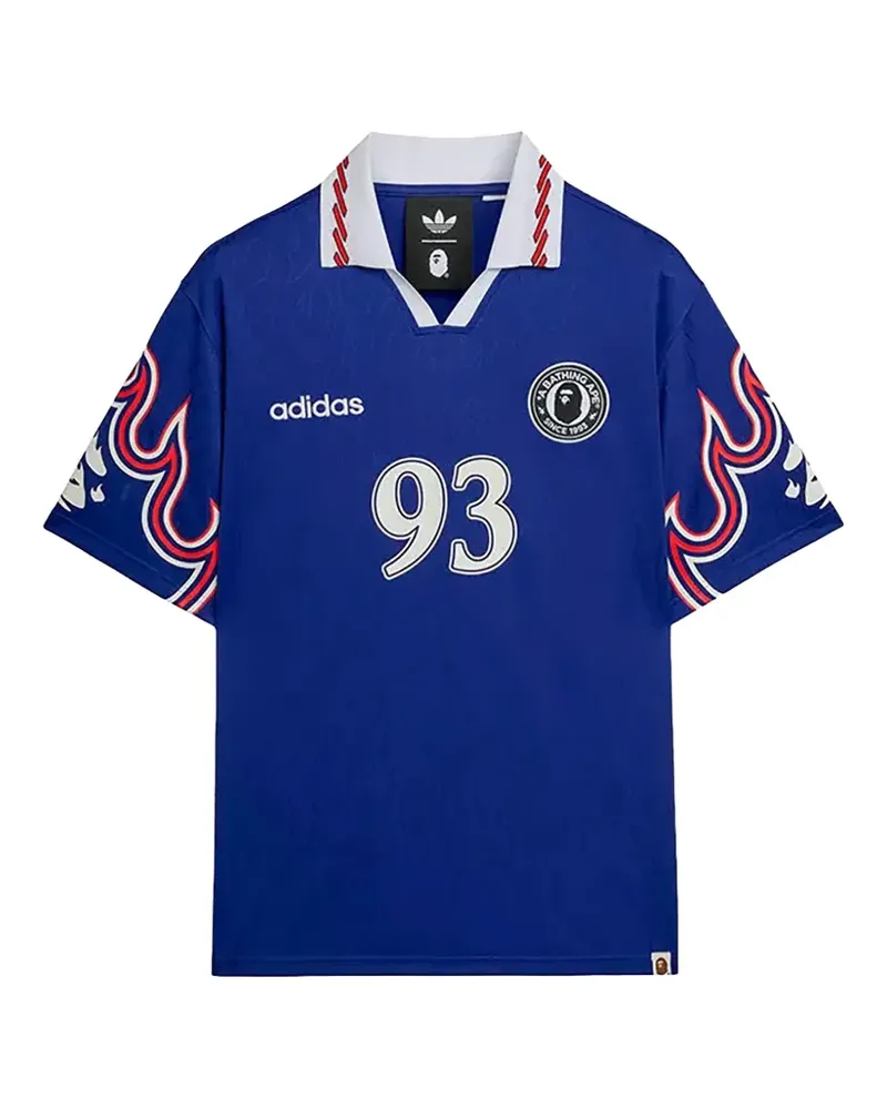 adidas x BAPE flames jersey - Blau Blau