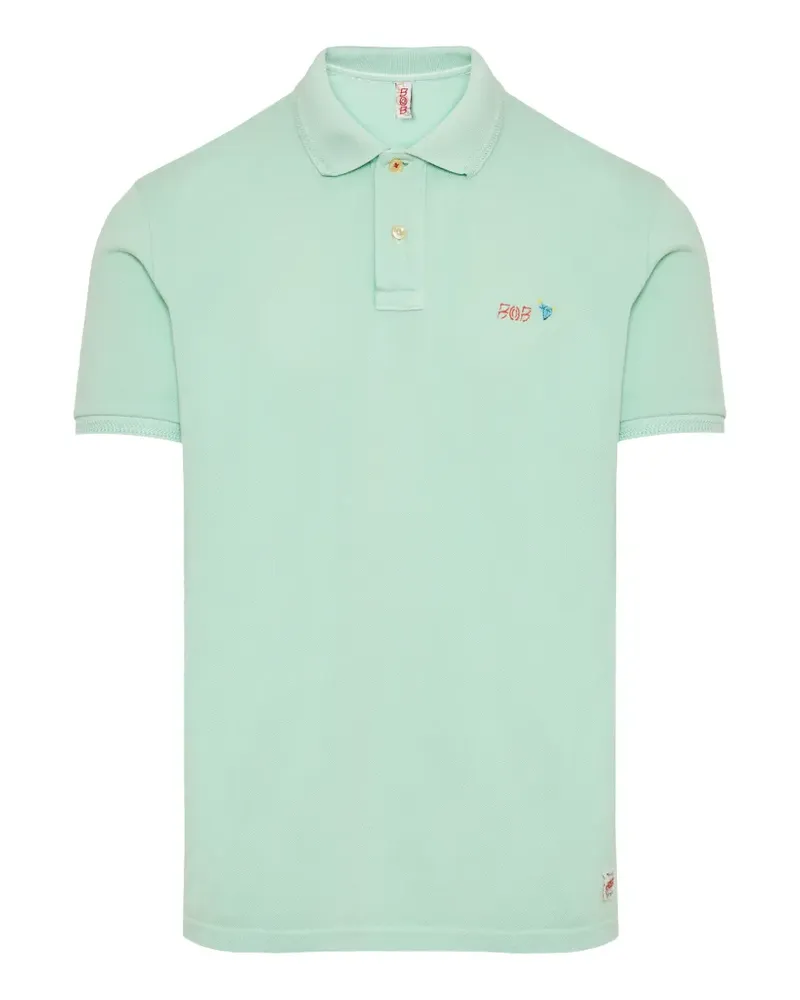 BOB logo-embroidered polo shirt - Grün Grün