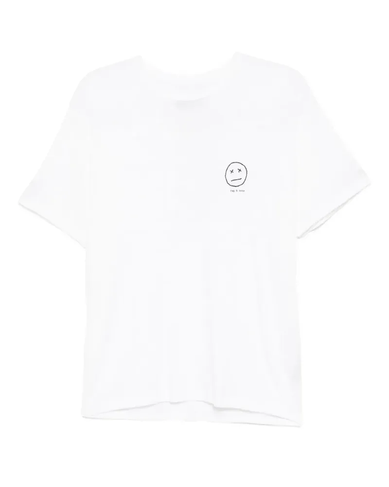 Rag & Bone T-Shirt mit saurem Gesicht - Weiß Weiß