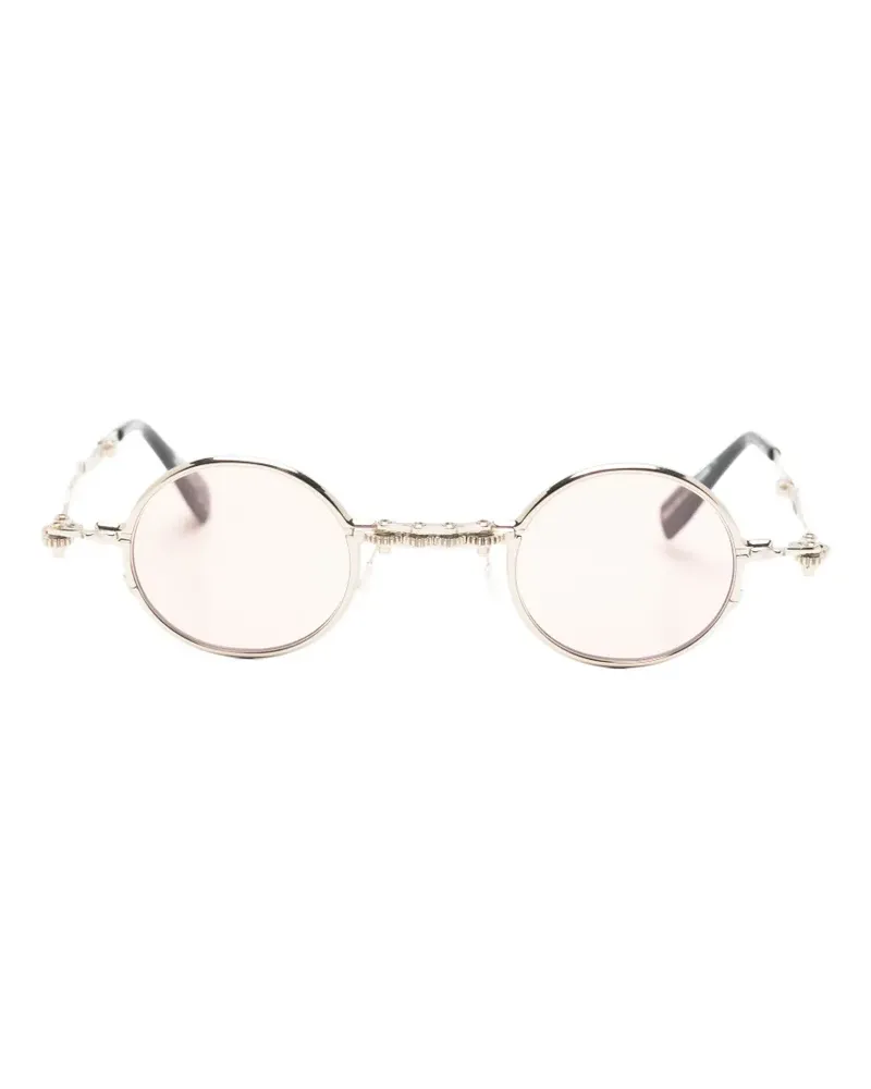 KUBORAUM Sonnenbrille mit rundem Gestell - Silber Silber