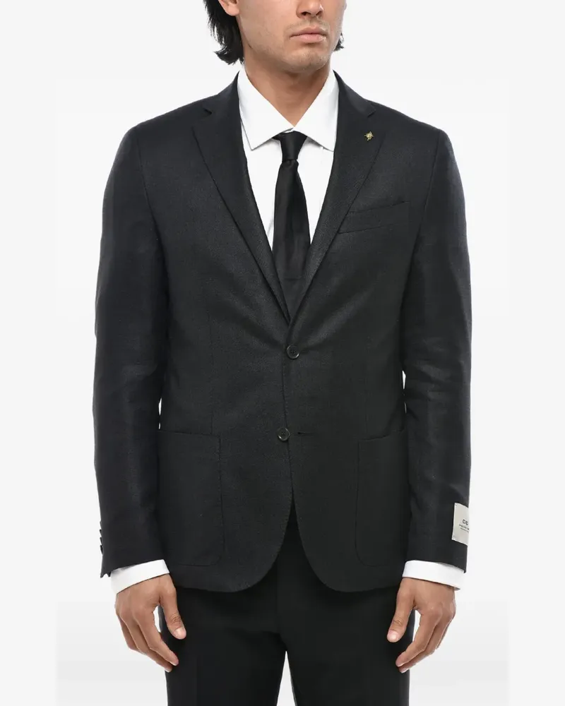 Corneliani single-breasted notched-lapels blazer - Grau Grau