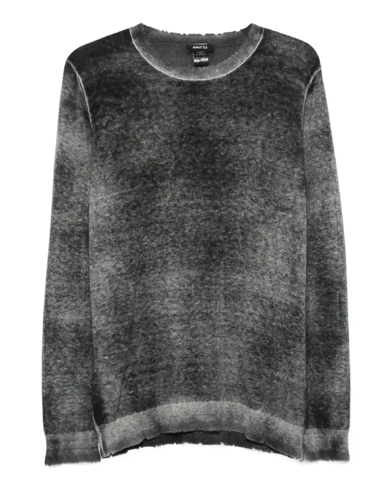Avant Toi acid-wash distressed-effect sweater - Grau Grau