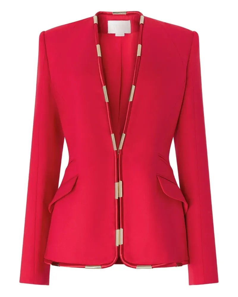 Genny Jacke mit verziertem Saum - Rot Rot