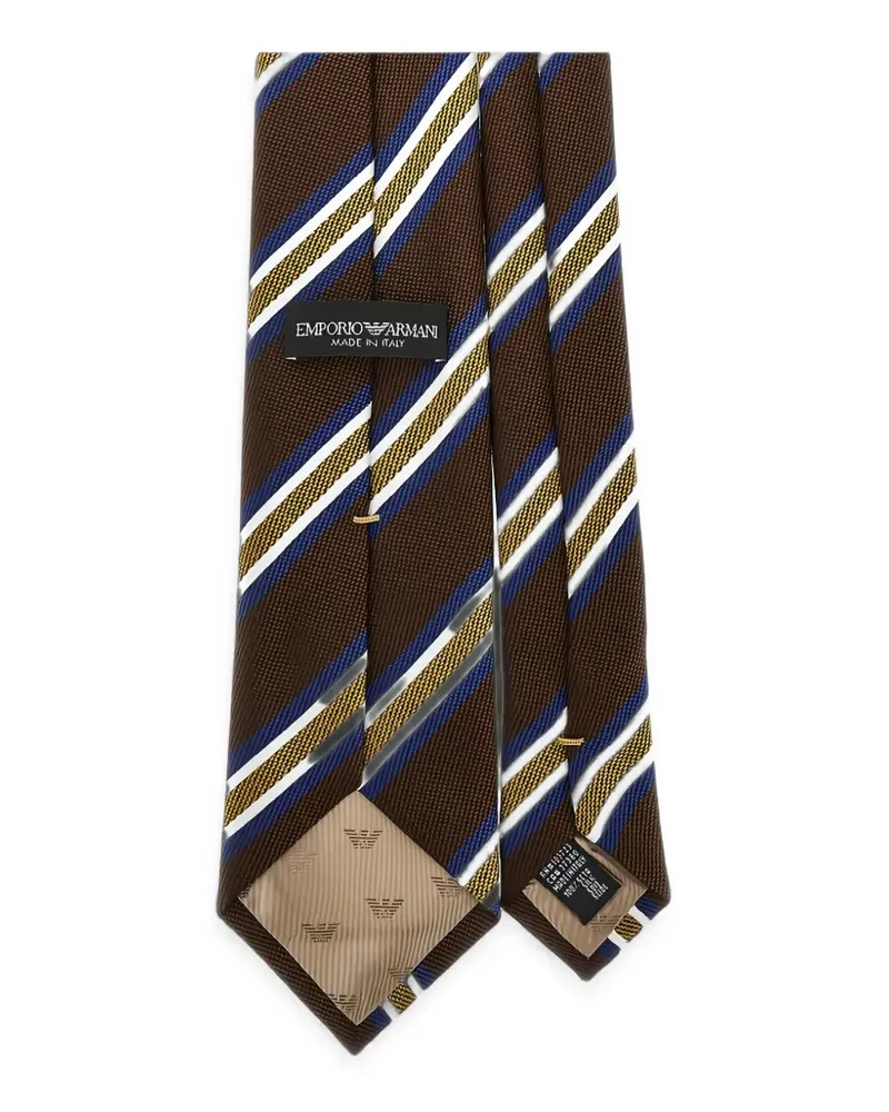 Emporio Armani striped silk tie - Braun Braun
