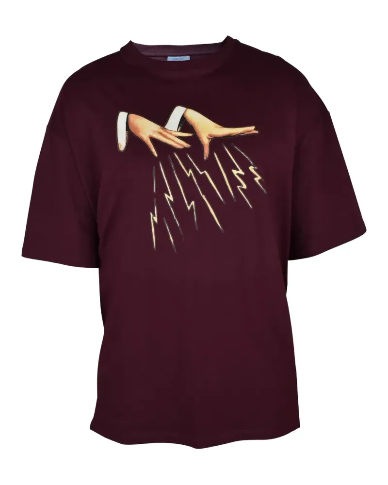 Lanvin Magic Hands' Oversized-T-Shirt - Rot Rot