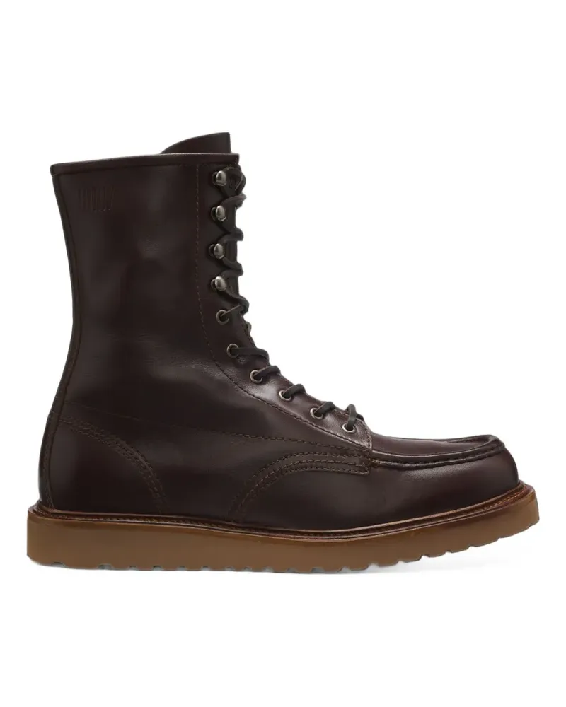 HUGO BOSS By Beckham Schnürstiefel aus Leder - Braun Braun
