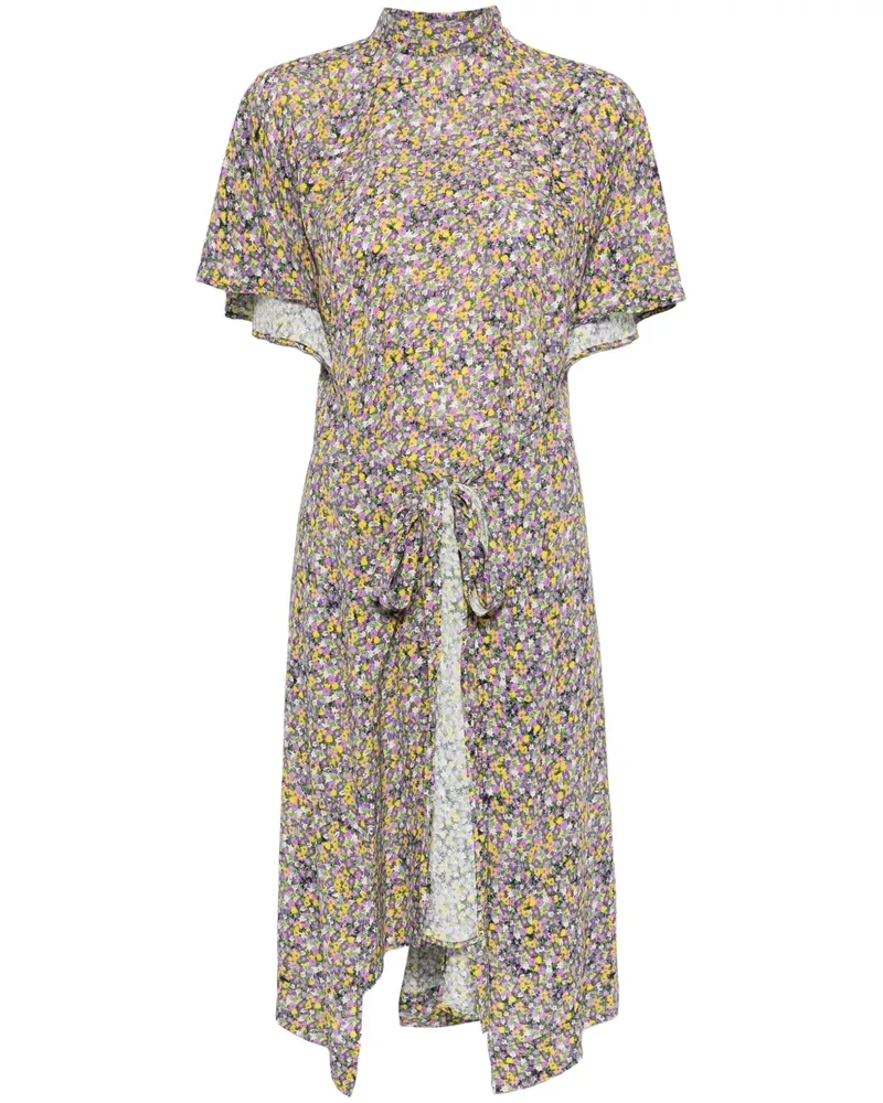 N° 21 Kleid mit Blumen-Print Violett