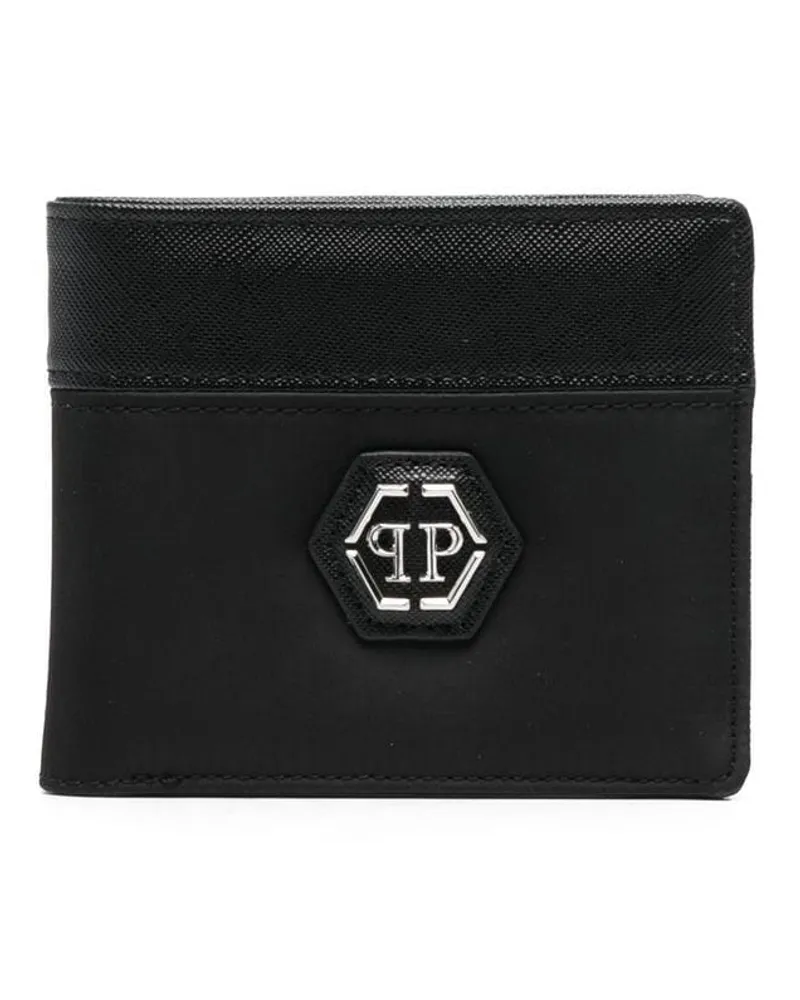 Philipp Plein Portemonnaie mit Logo-Schild - Schwarz Schwarz
