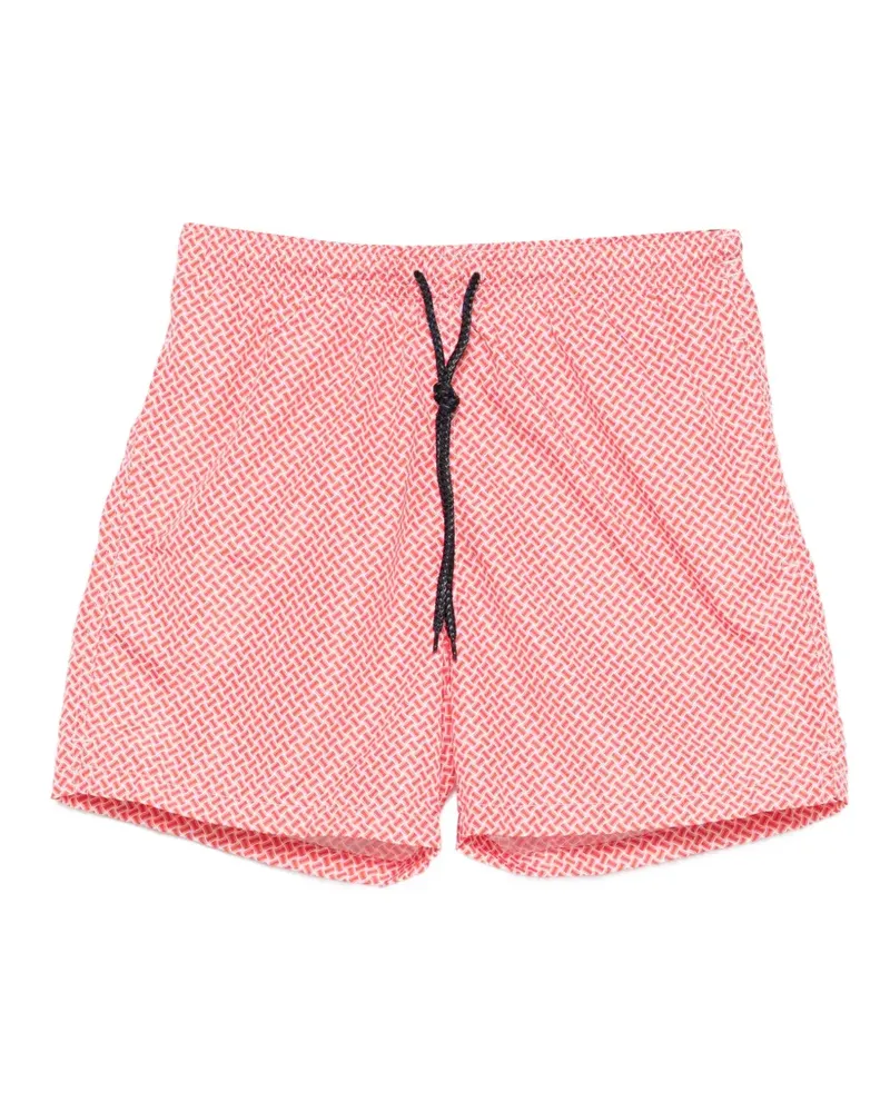 Drumohr  Gemusterte Badeshorts - Rot Rot