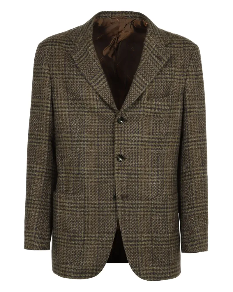 Kiton Kariertes Sakko - Braun Braun