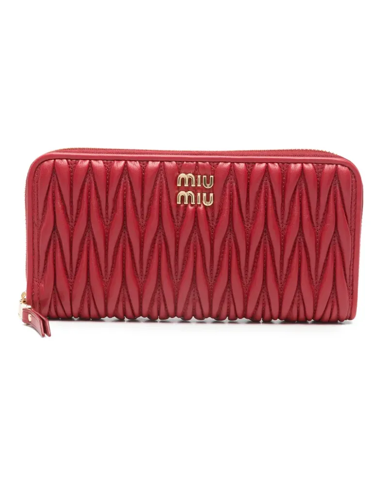 Miu Miu matelassé zip wallet - Rot Rot