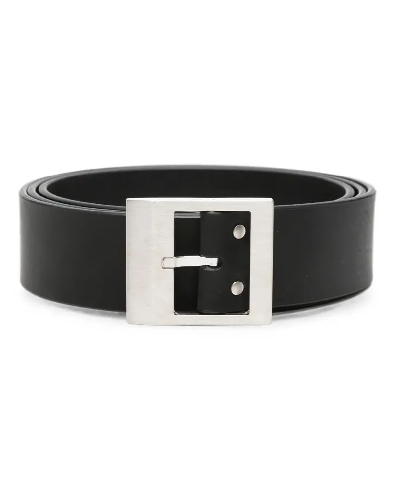 Rick Owens square-buckle leather belt - Schwarz Schwarz
