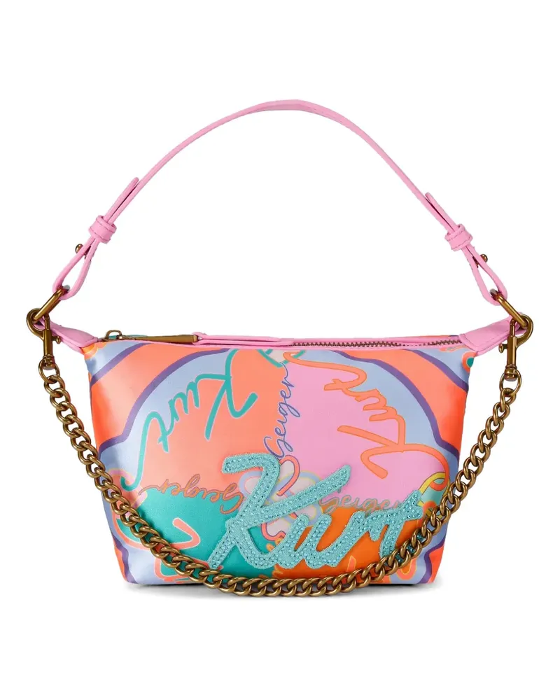 Kurt Geiger Kurt Soft printed chain-strap shoulder bag - Rosa Rosa
