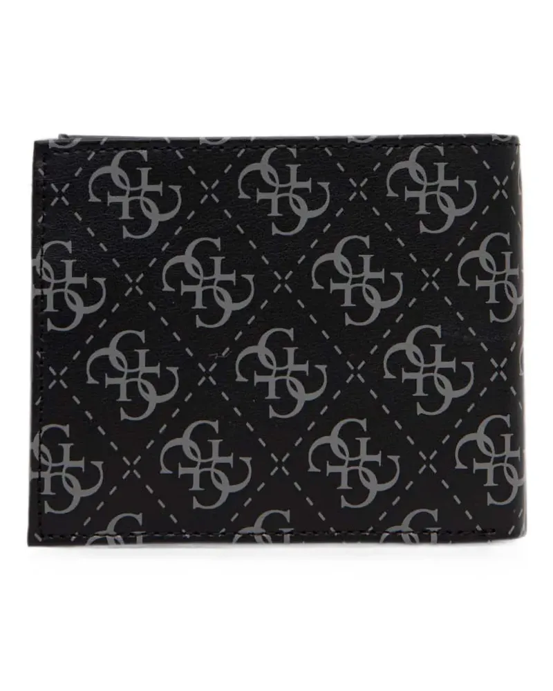 Guess monogram-print wallet - Schwarz Schwarz