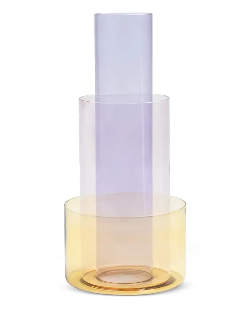 &k amsterdam Gestufte Zylindervase - Gelb Gelb