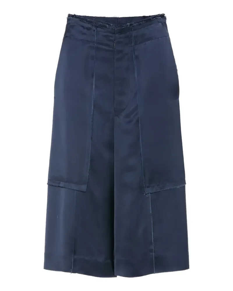 Maison Margiela Ausgefranste Shorts mit Einsätzen - Blau Blau