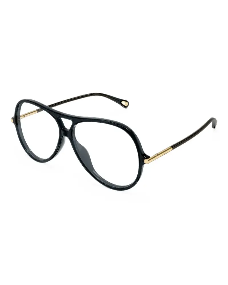 Chloé Klassische Pilotenbrille - Schwarz Schwarz