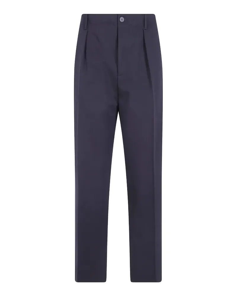 Semicouture Tera Bundfaltenhose mit geradem Bein - Blau Blau