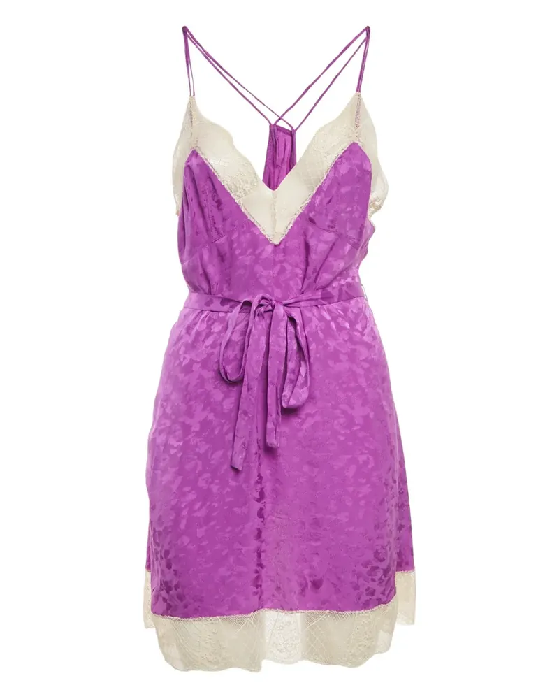 Zadig & Voltaire Cathy Jacquard-Kleid mit Bindegürtel - Violett Violett