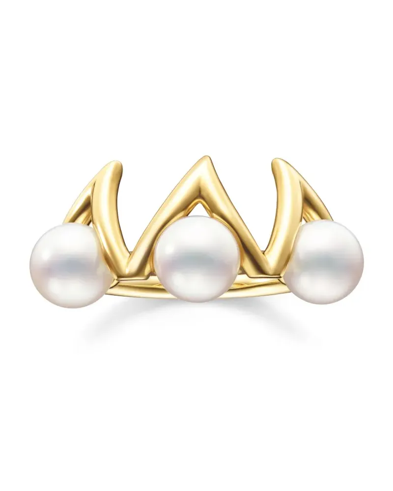 TASAKI 18kt Danger Claw Gelbgoldring mit Perle Gold
