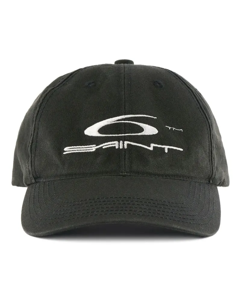 SAINT MXXXXXX Baseballkappe mit Logo-Stickerei - Schwarz Schwarz
