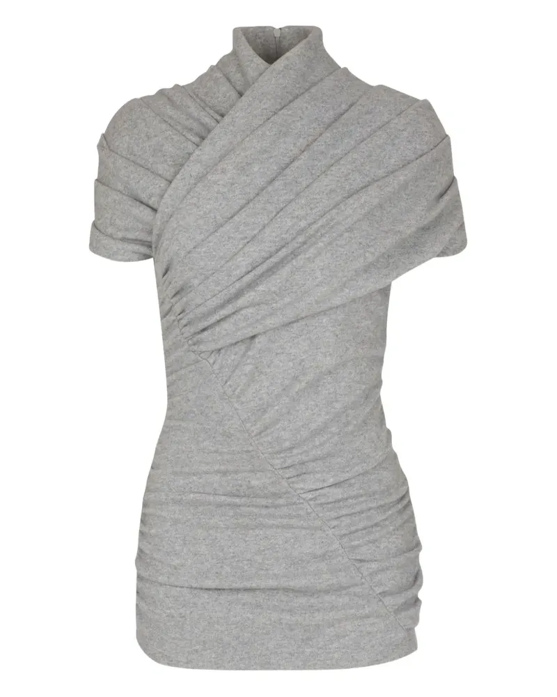 Balmain Kurzärmeliges Oberteil - Grau Grau