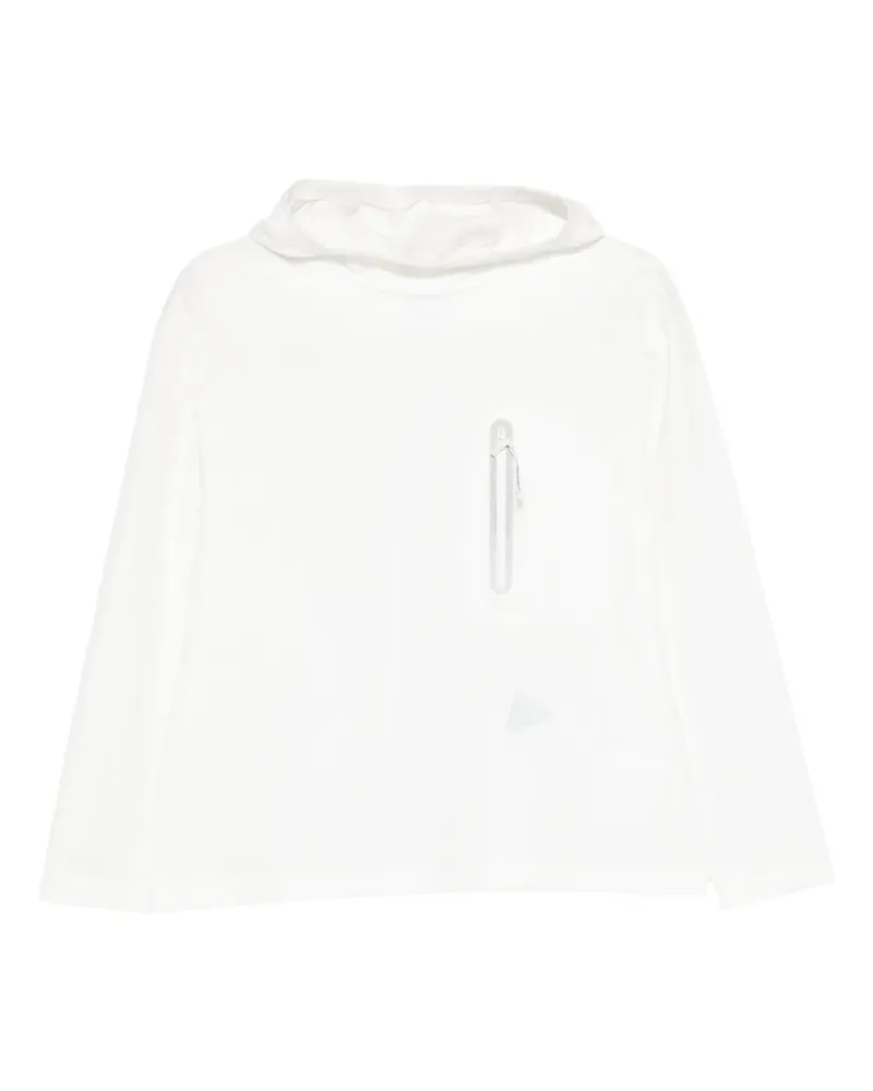 and wander zip-pocket hoodie - Weiß Weiß