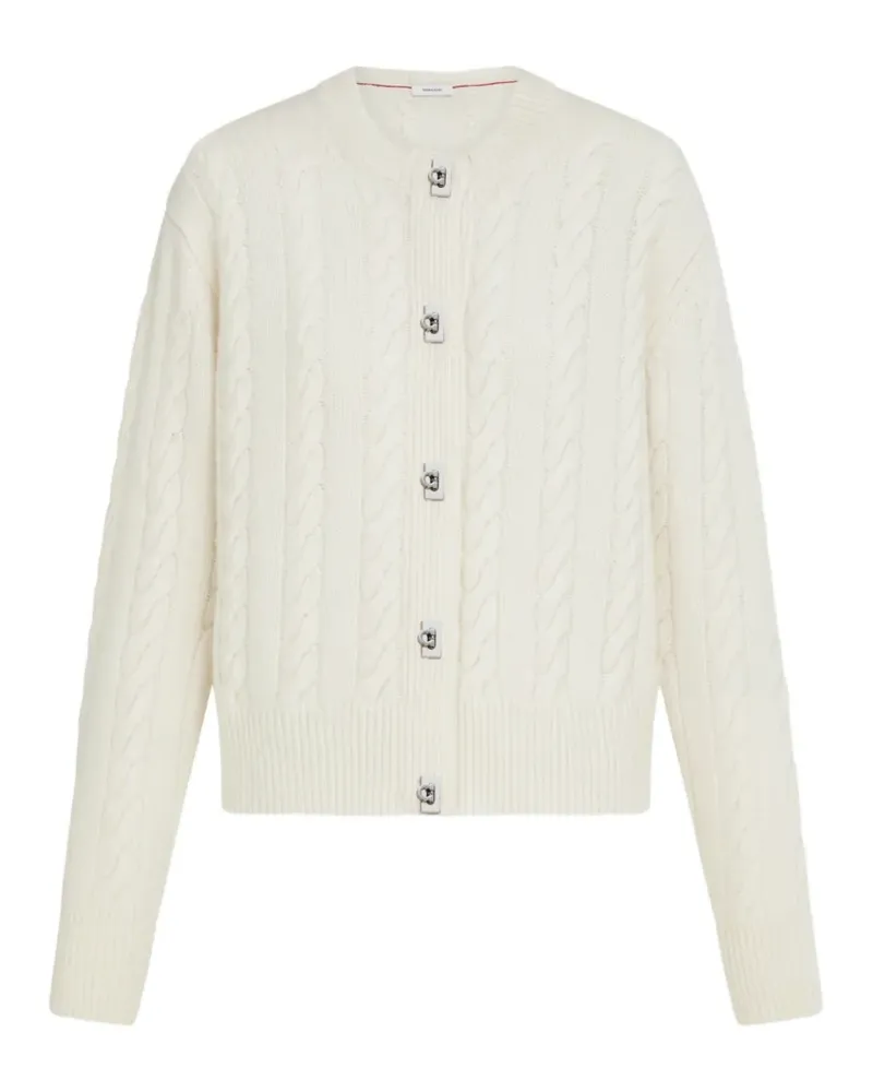 Ferragamo Cardigan mit Zopfmuster - Nude Nude