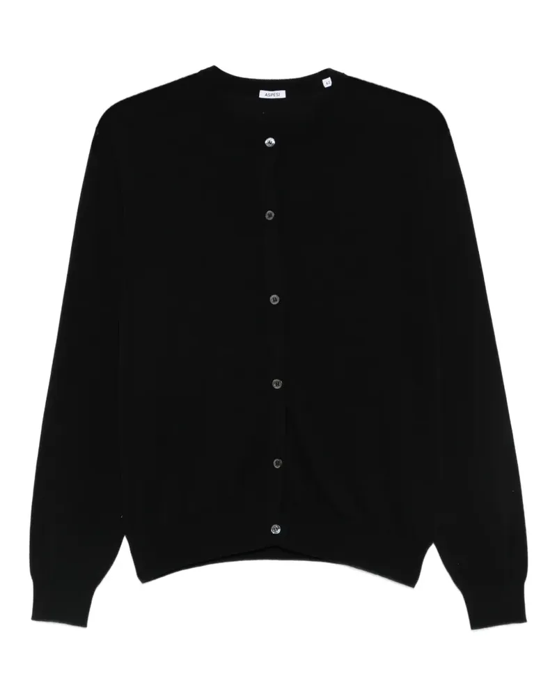ASPESI Geknöpfter Cardigan - Schwarz Schwarz
