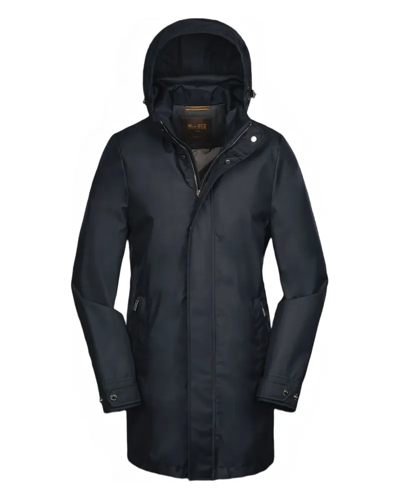 MOORER Wasserdichter Kapuzenparka - Blau Blau