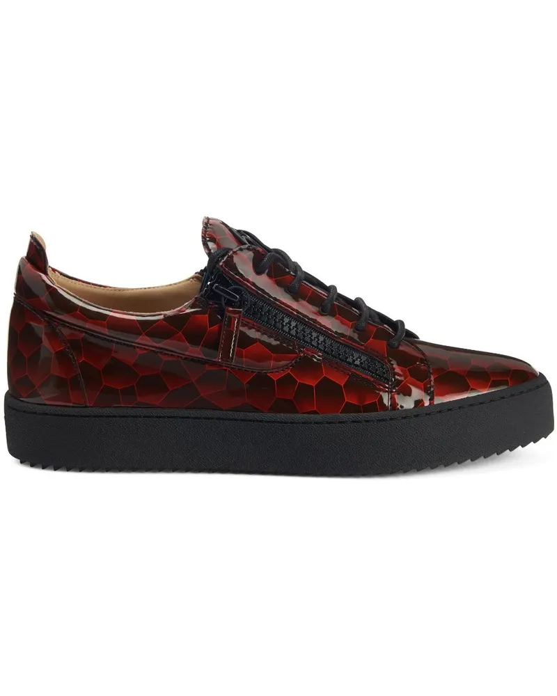Giuseppe Zanotti Frankie Sneakers mit geometrischem Print - Rot Rot