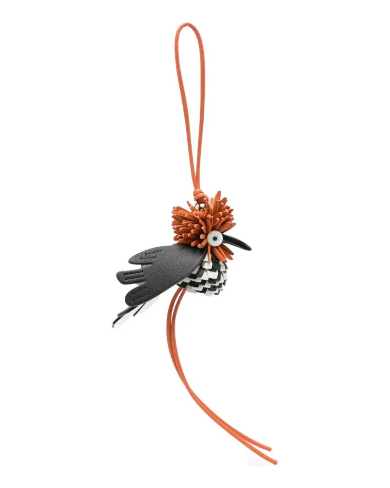 Loewe Hoopoe Bird charm - Orange Orange
