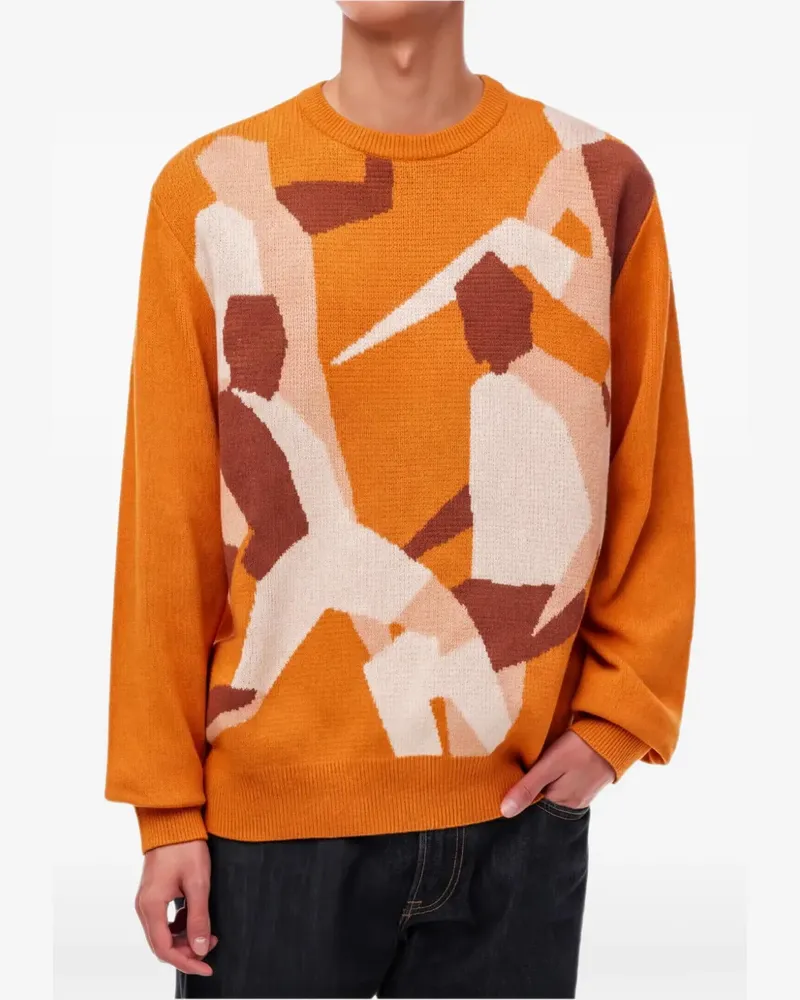 Puma Players Lounge Intarsien-Pullover - Orange Orange