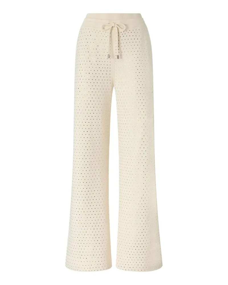 Pinko fully rhinestoned fleece trousers - Nude Nude