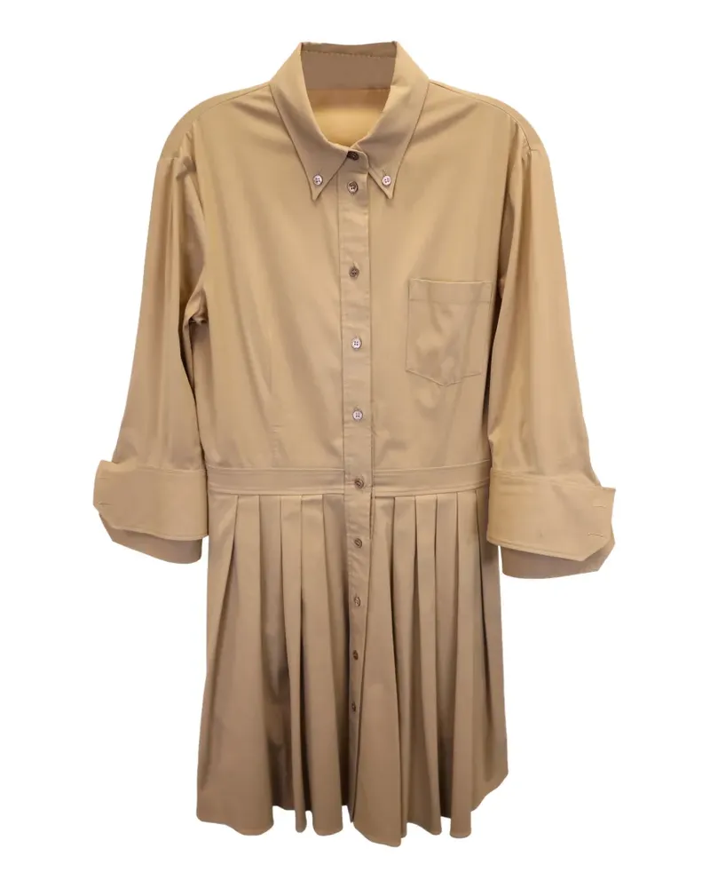 Michael Kors pleated shirt dress - Nude Nude