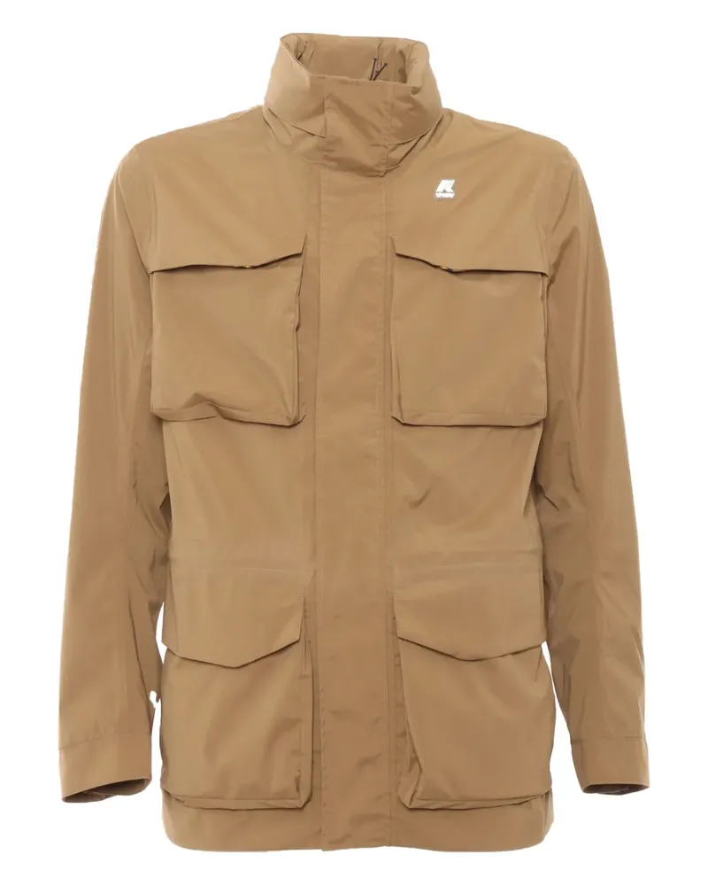 K-Way Gefütterte Jacke mit Stehkragen - Braun Braun