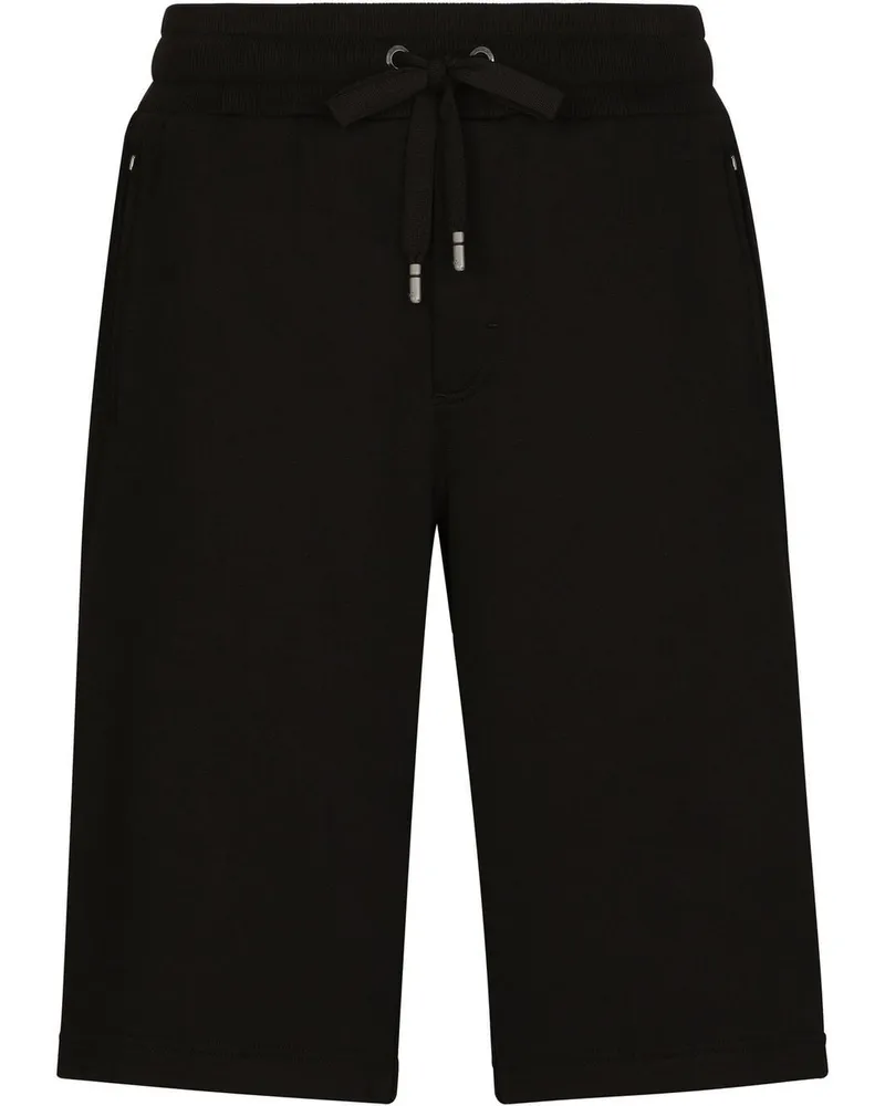 Dolce & Gabbana Shorts mit Logo-Schild - Schwarz Schwarz