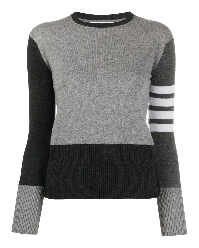 Thom Browne Kaschmirpullover mit Streifen - Grau Grau
