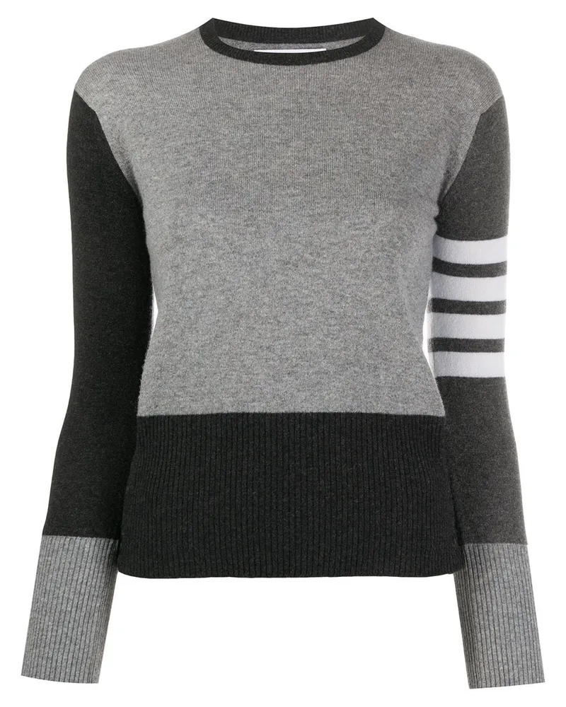 Thom Browne Kaschmirpullover mit Streifen - Grau Grau
