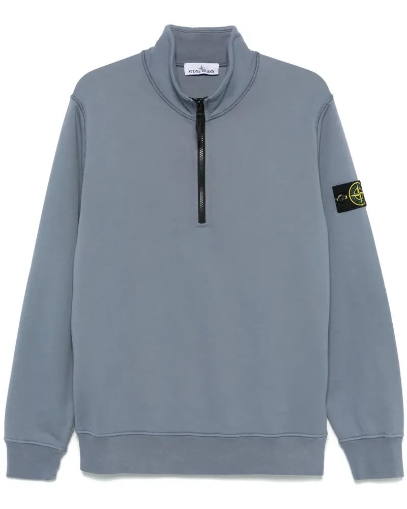Stone Island Sweatshirt mit Kompass-Patch - Blau Blau