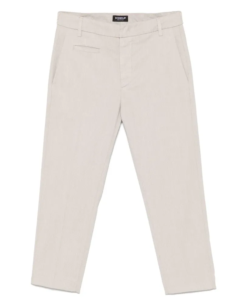 Dondup Hose mit Fischgrätenmuster - Grau Grau