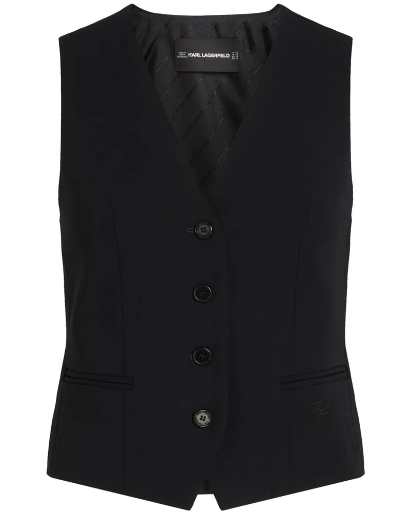 Karl Lagerfeld Klassische Weste - Schwarz Schwarz