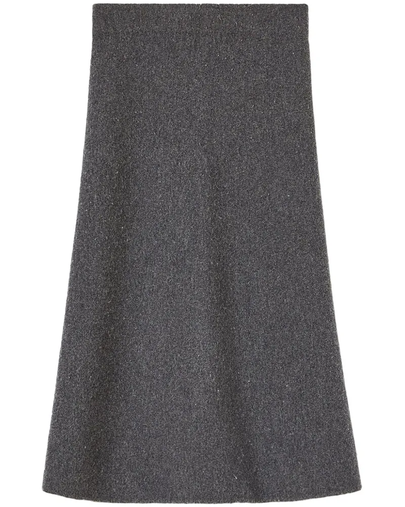 Jil Sander Midirock in A-Linie - Grau Grau