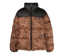 Gefütterte Jacke mit Reißverschluss - Schwarz