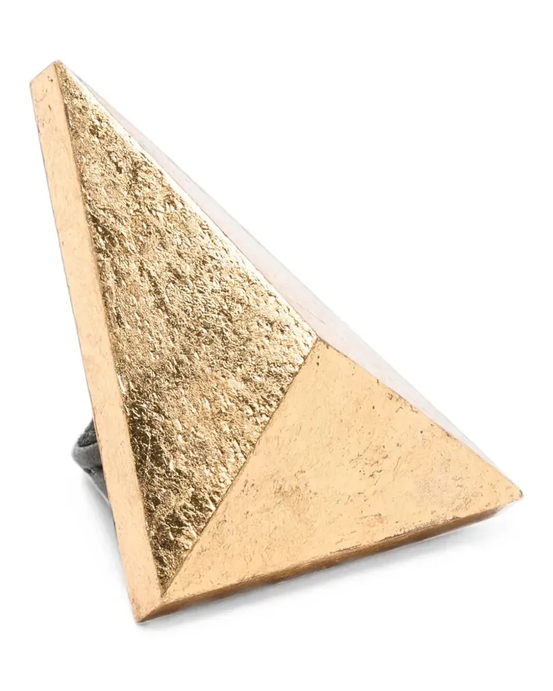 Monies pyramid-shape rings - Gold Gold