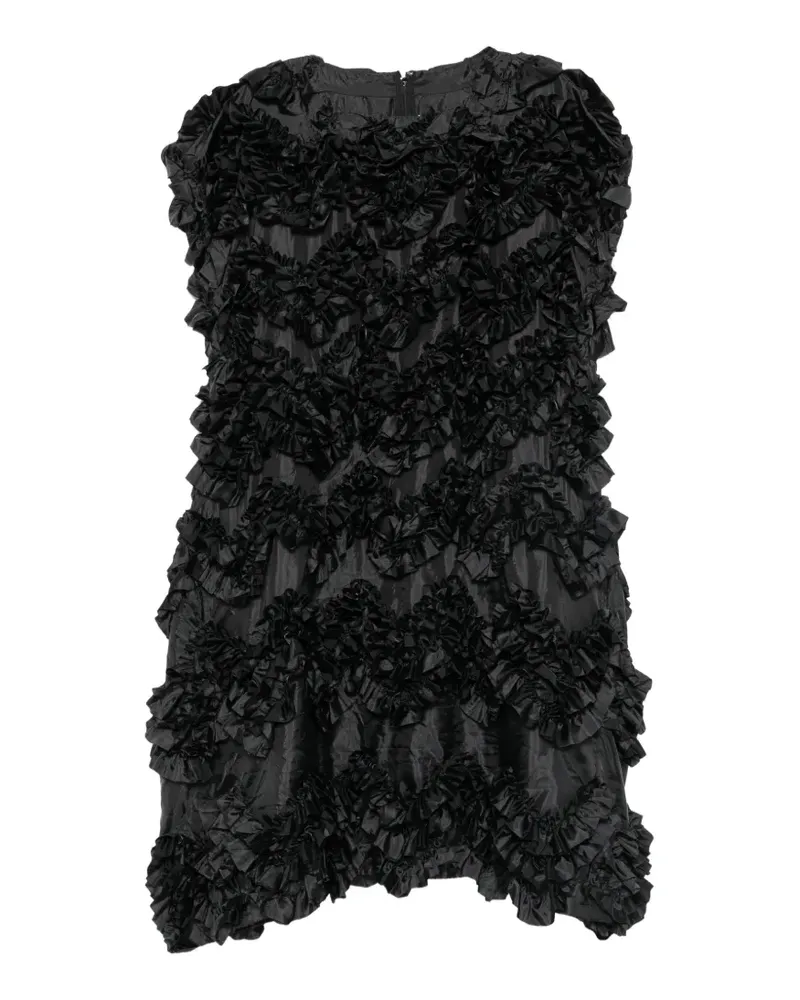 Comme des Garçons ruffled tiered midi dress - Schwarz Schwarz