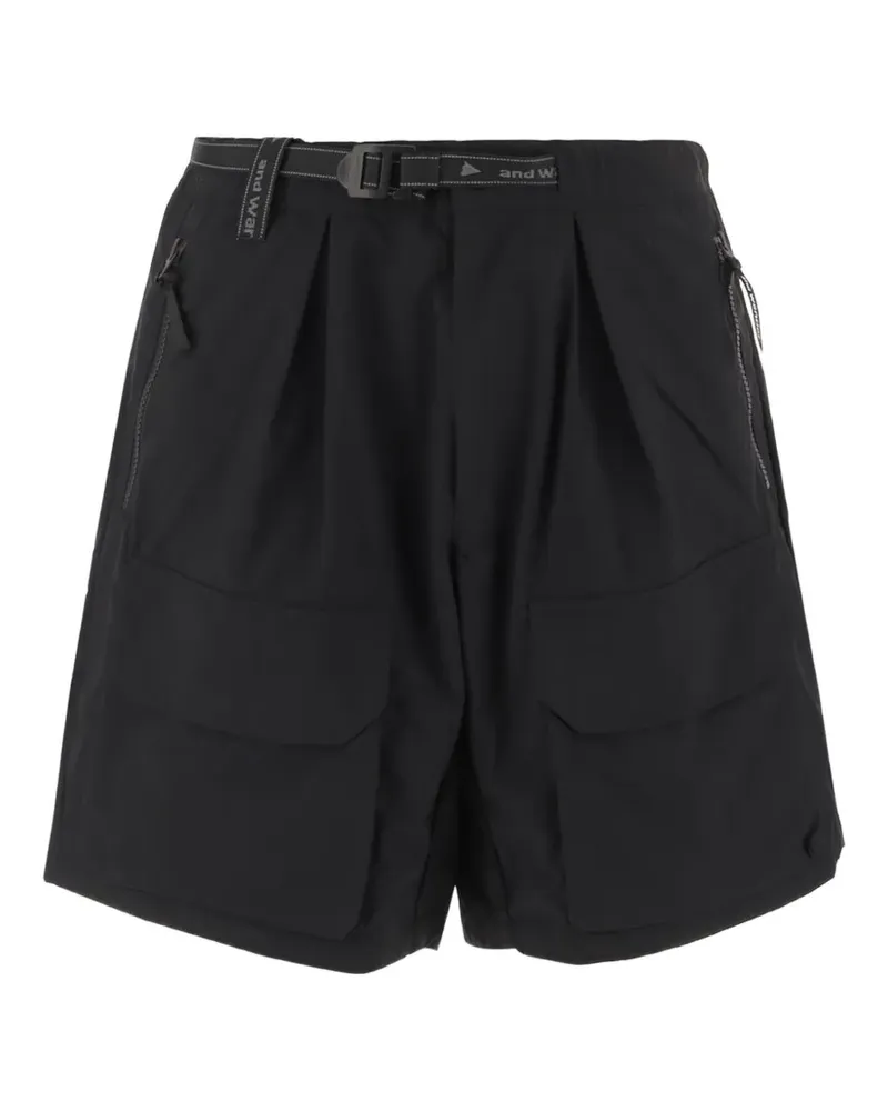 and wander pleated pocket bermuda shorts - Schwarz Schwarz