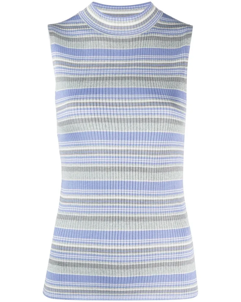 Theory Top mit Querstreifen - Blau Blau