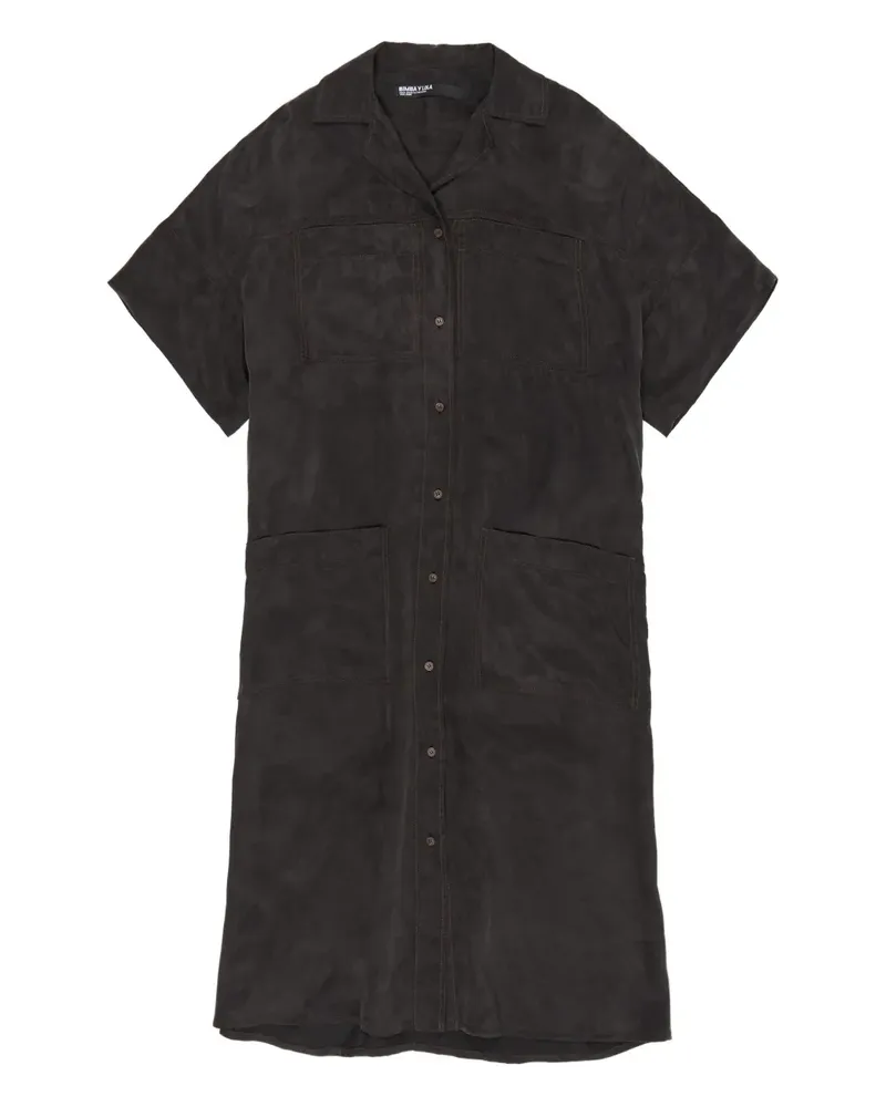 BIMBA Y LOLA Geknöpftes Kleid mit aufgesetzten Taschen - Schwarz Schwarz