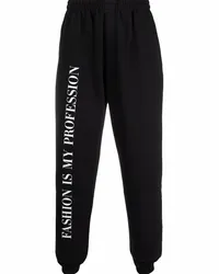 VETEMENTS Jogginghose mit Slogan-Print Schwarz